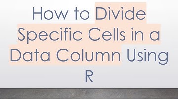 How to Divide Specific Cells in a Data Column Using R