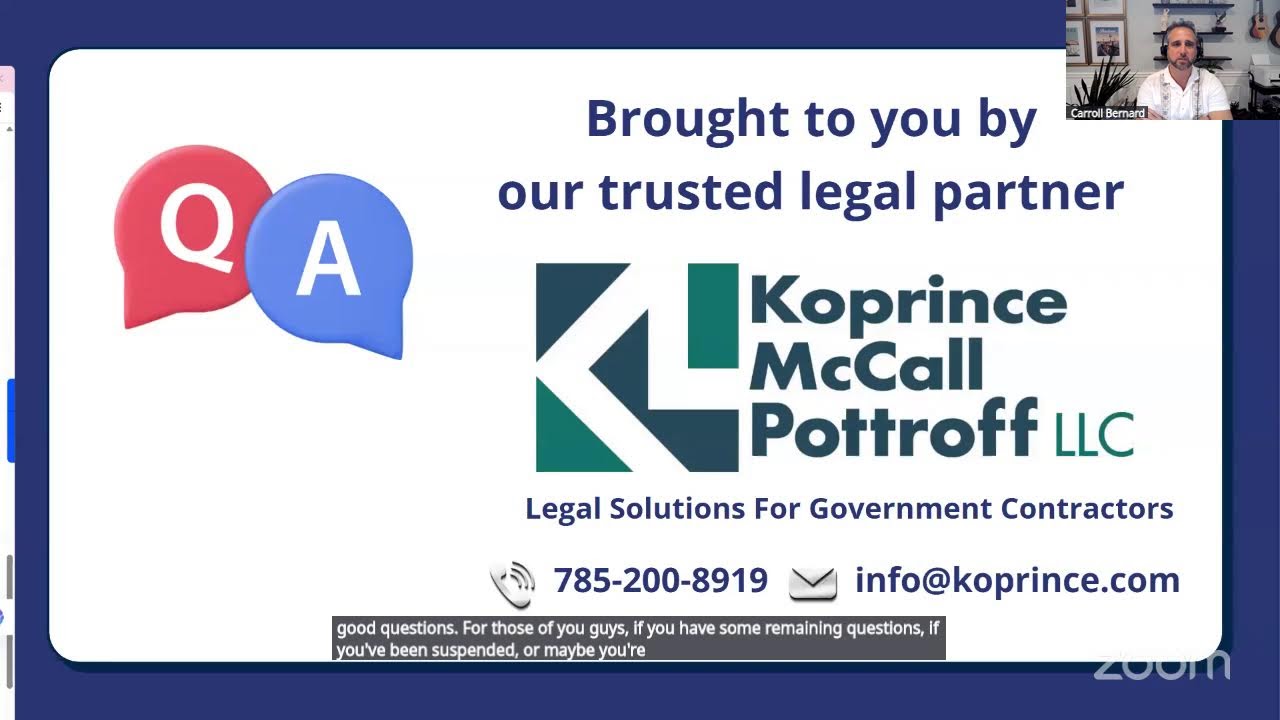 [GovCon Roundup Live] The State of the 8(a) Program: Suspensions, Appeals, and Ask Us Anything