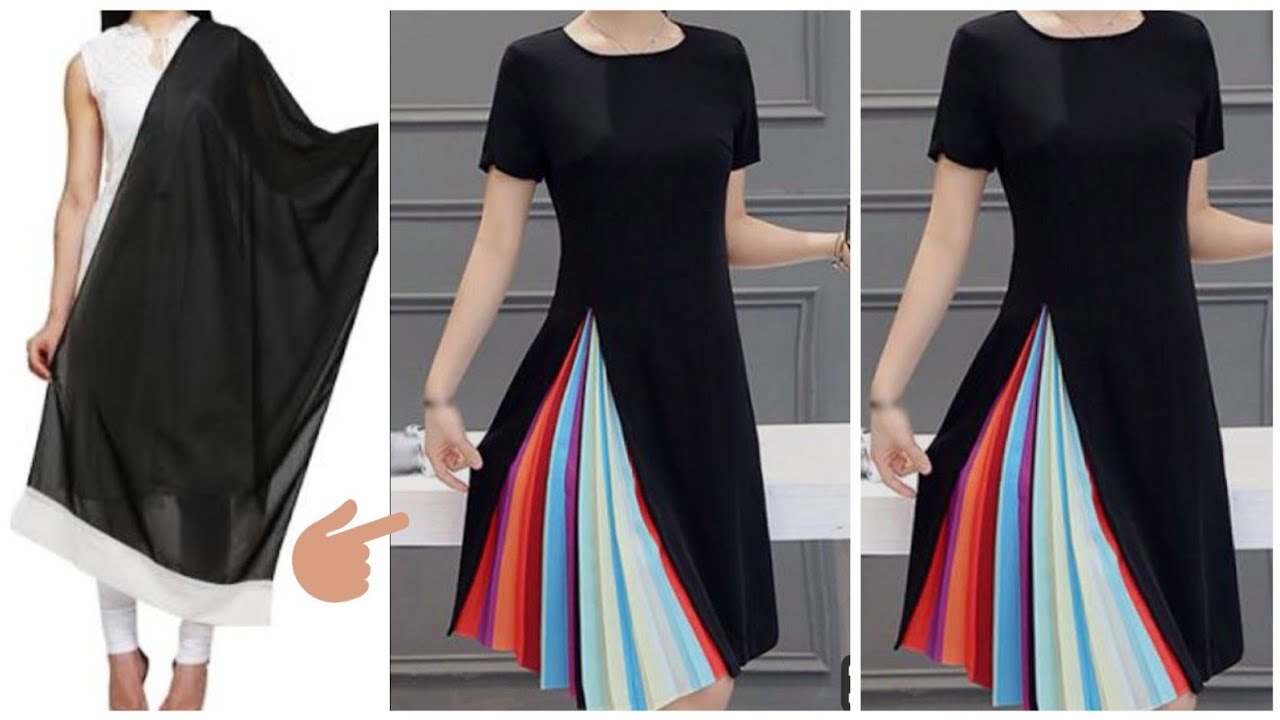 how to make dress from dupatta without cutting No Sew DIY: Convert Dupatta into a Kaftan/ Poncho