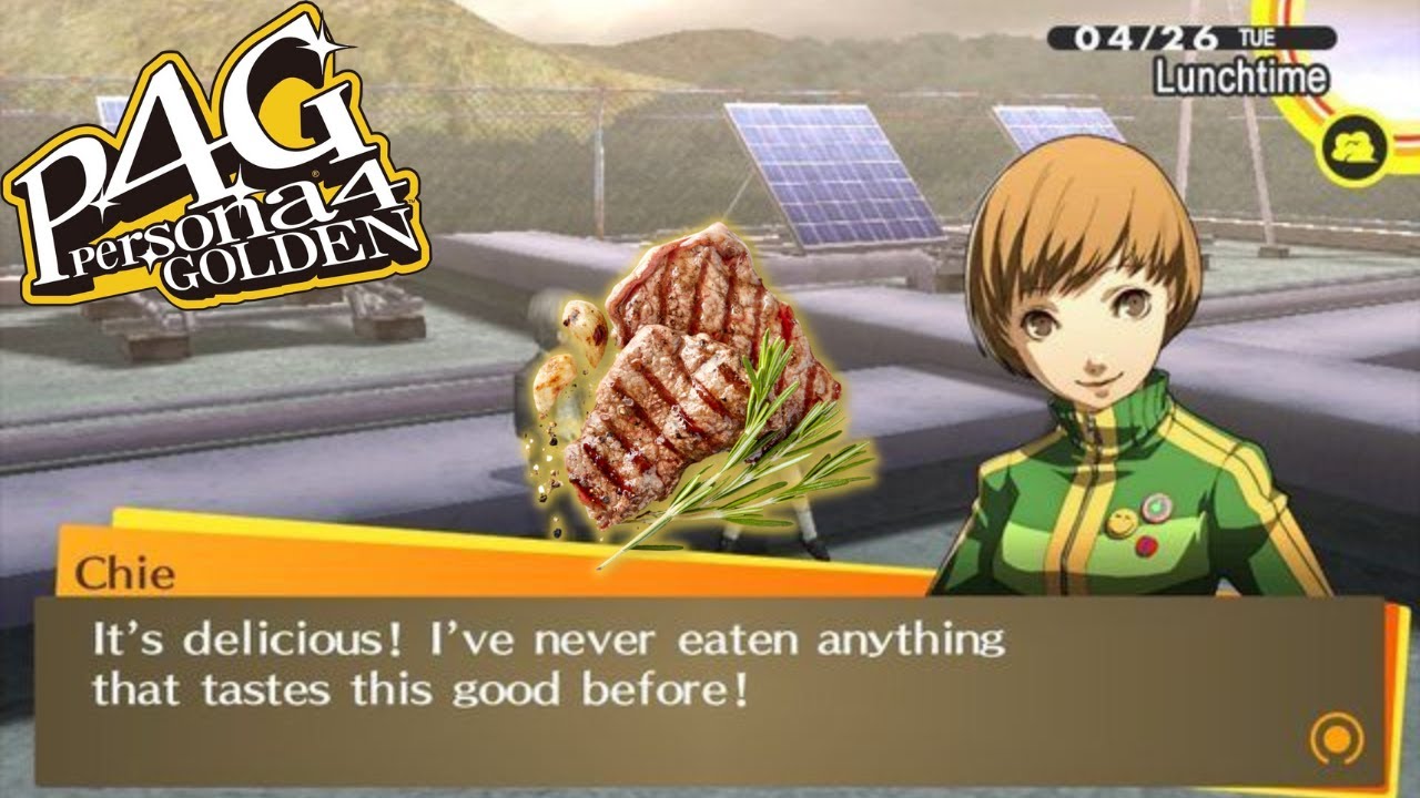 Lunch With Meat Girl Chie Persona 4 Golden YouTube