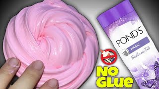 NO GLUE PONDS POWDER SLIME?? How to make Slime with Ponds Powder and Flour without Glue or Borax