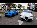 Alfa Romeo Giulia Quadrifoglio vs Shelby Gt500. Fast Cars Dnepr