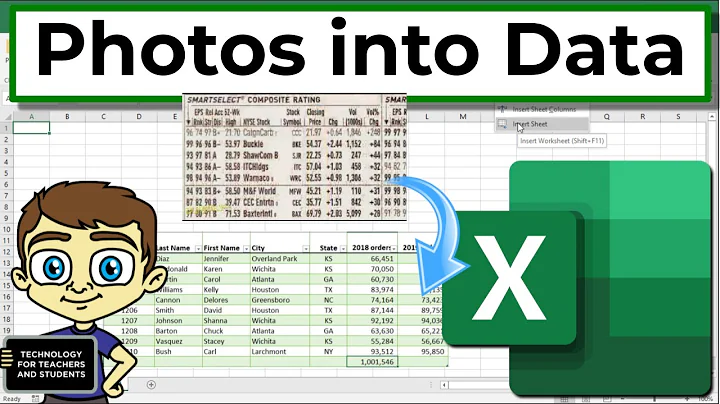 Convert Photos into Data in Excel