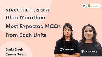 Most Expected MCQs | Ultra Marathon | NTA UGC NET - JRF 2021 | by Sonia Singh and Simran Nagra
