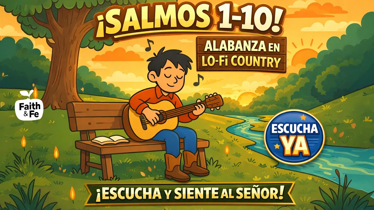Salmos 1-10 Alabanza Suave en Estilo Lo-Fi Country | Música Cristiana Relajante para Orar y Meditar