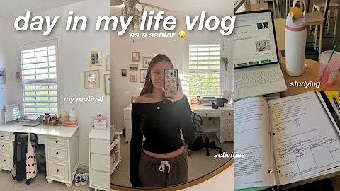 day in my life as a senior in high school 🎓🧋🎀
