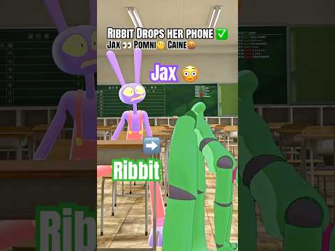 Ribbit Drops Her Phone (Jax 👀 Pomni🧐  Caine🤬) #theamazingdigitalcircus #tadc #fortnite #vrchat