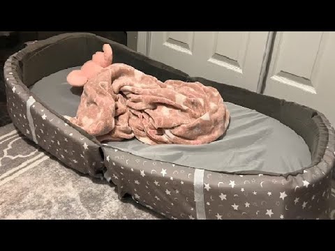 BYBYME Lit De Voyage Portable Pour Enfant - Imperméable, Pliable Avec Matelas Et Drap-Housse, Rose