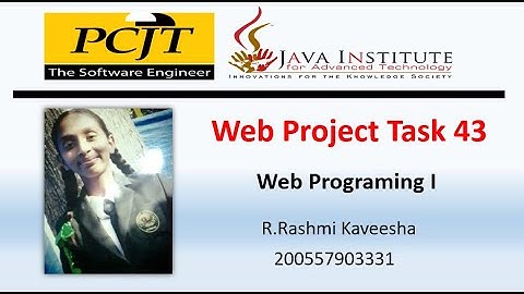 Java Institute || Web Programming 1 || eShop Project Task 43