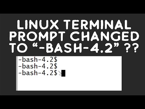 [Solved !!! ] Linux Terminal, Prompt changed to "Bash 4 2" ?