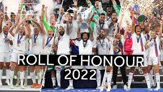 UEFA Roll of Honour 2022