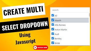 Multiselect Dropdown With Search Bar Using JavaScript || Create Multi Select Checkbox With Searching