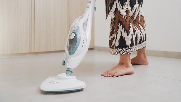 ARIETE 4175 Steam Mop Foldable 10 in 1, Scopa a Vapore Pieghevole, 1500  Watt, 10 funzioni in 1, Kit accessori, Capacita 350 cc, Bianco/Azzurro, Scope a vapore e lavapavimenti in Offerta su Stay On