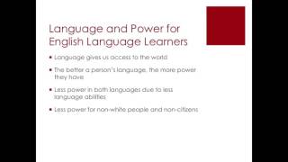 Language and Power