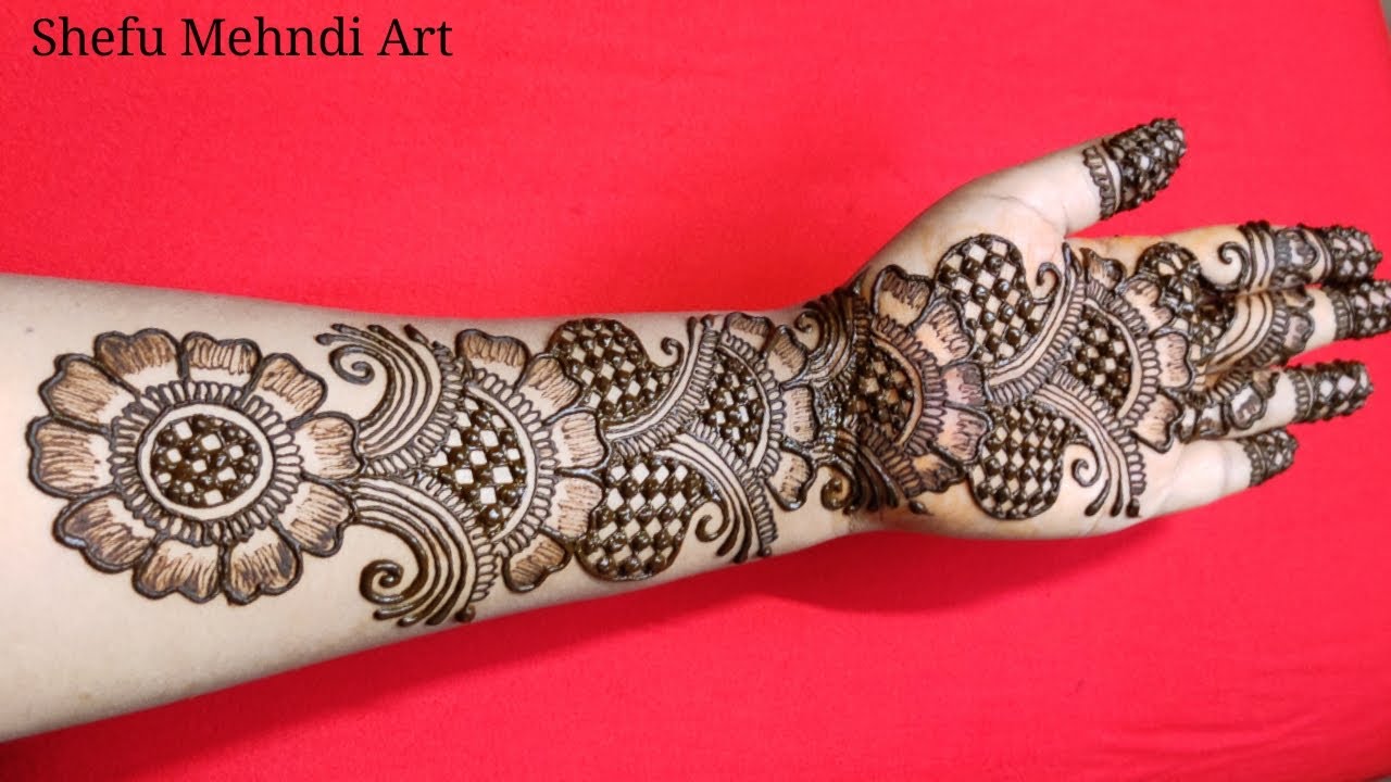 Learn Step by step simple arabic mehndi designs for front hands ...