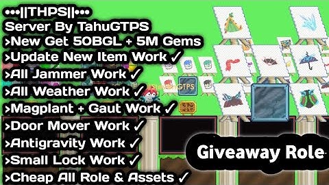 |•[THPS]•| New Best Growtopia Private Server 2021, New Get 50BGL + 5M Gems