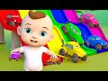 Baby shark song  city trucks color pipe soccer ball play  nursery rhymes  kids songs