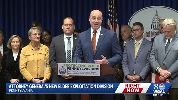 PA Attorney General announces new division to target elder abuse cases.