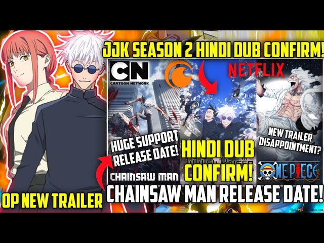 Chainsaw Man, JUJUTSU KAISEN Season 1 Hindi Dub Premiere Dates