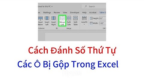 Cách Đánh Số Thứ Tự Ô Bị Gộp Trong Excel | Tin Học Văn Phòng