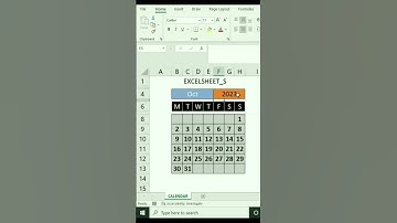 How to make a dynamic calendar 2023 in excel #excel #trick #exceltipshindi