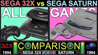 All Games (Sega 32X vs Sega Saturn) Side by Side Comparison | VCDECIDE