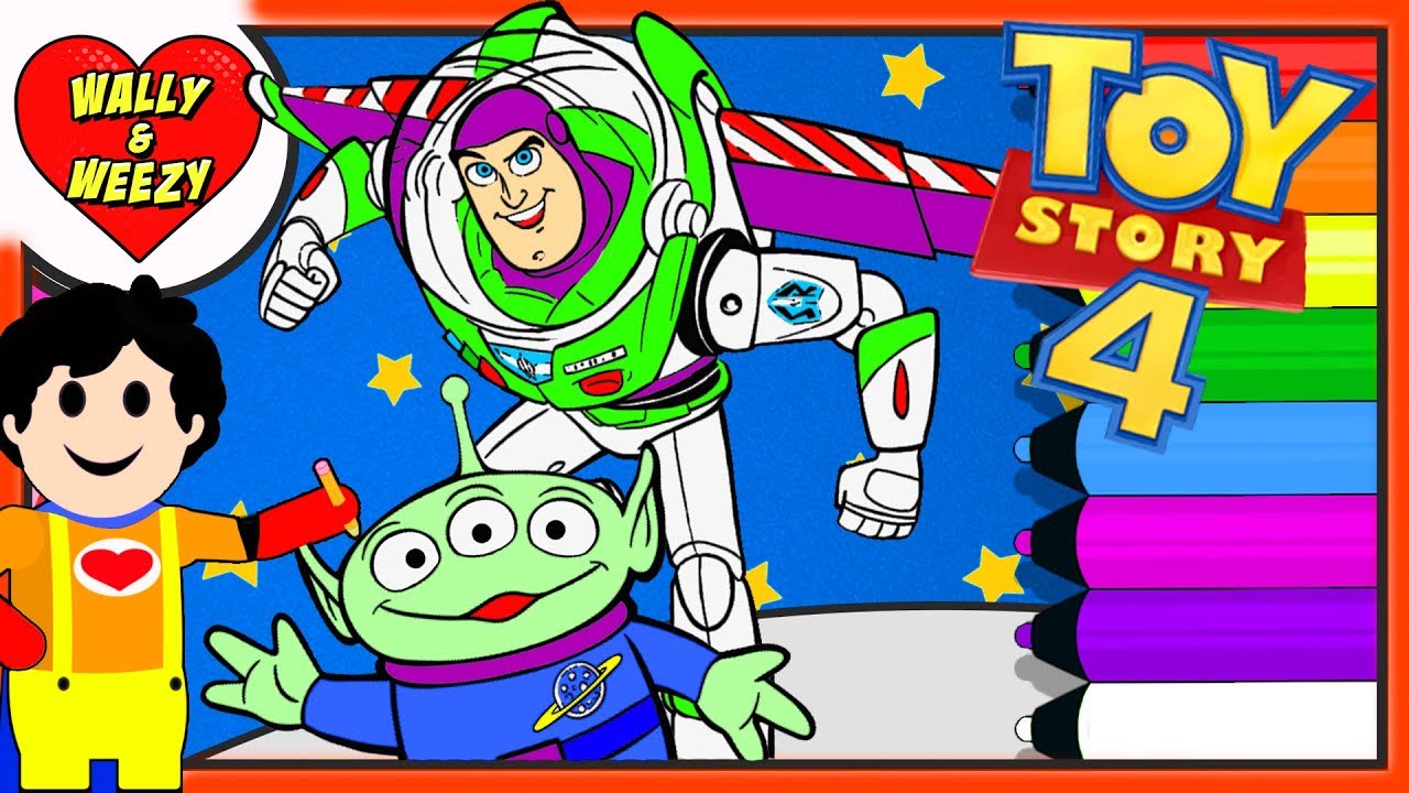 Coloring Buzz Lightyear & Alien | Wally and Weezy