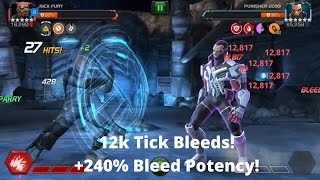 Nick Fury Doing 12k Tick Bleeds! | +240% Bleed Potency | Marvel Contest Of Champions
