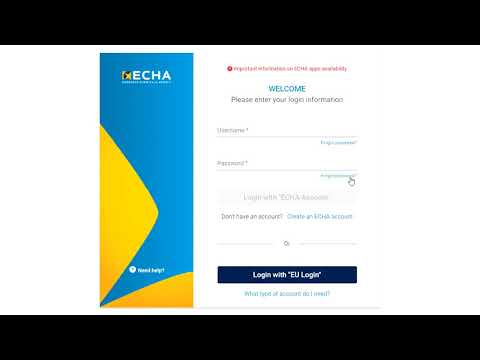 How to use the ECHA Accounts “Forgot Password” and “Forgot username” functionalities