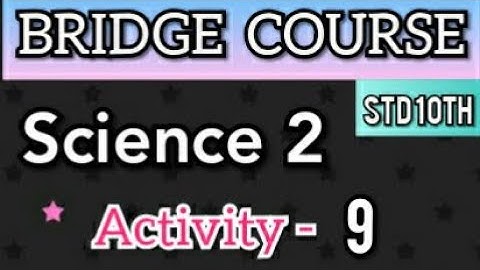 10th Bridge Course | Science 2  | Activity 9  | 10 वी चा सेतू अभ्यासक्रम|Maharashtra| @Study Best