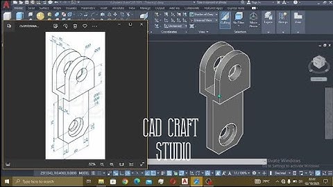 AutoCAD 3D Tutorial | How to Model a Mechanical Clevis Bracket from 2D Drawing