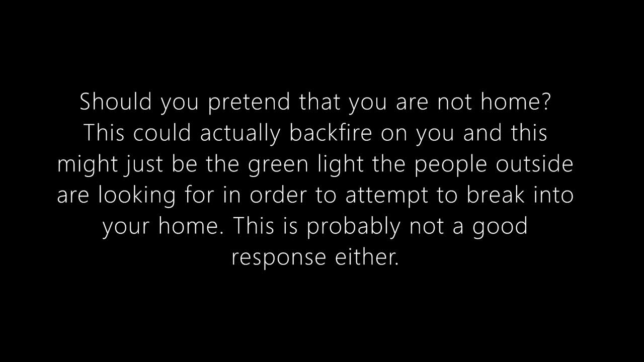 What to Do When Someone Knocks on Your Door in the Middle of the Night