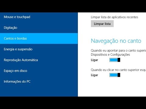 COMO DESABILITAR O MENU DO CANTO E BORDAS WINDOWS 8/8.1