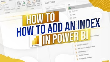 How to Add an Index in Power Query/Power BI