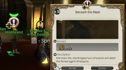 FFXIV [AETHER] Hildibrand Quest Line, Beneath The Mask