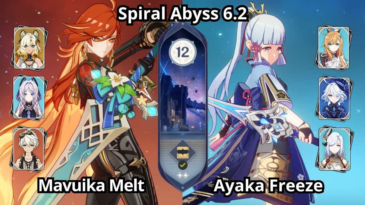 C0 Mavuika Melt & C0 Ayaka Freeze - Spiral Abyss Floor 12 Genshin Impact 6.2