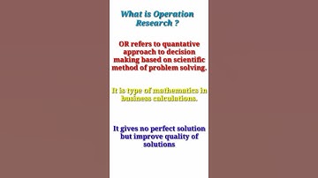 What is OR ( Operation Research)