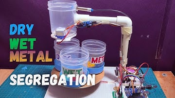 Smart dustbin project Waste Segregation System | Dry–Wet–Metal Detection | #arduino  School Project