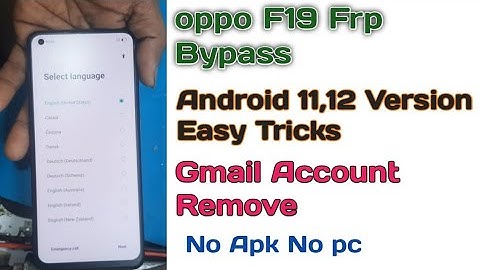 Oppo F19 Frp Bypass | Cph 2219 Gmail Account Reset | Android 11 | 2023 in Hindi
