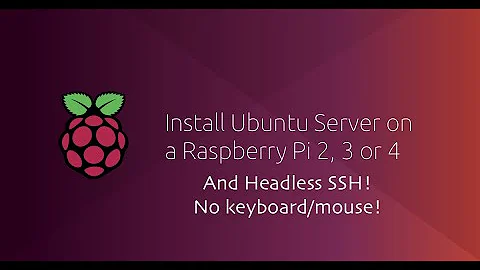 Install Ubuntu & Headless SSH on Raspberry Pi 3/4 (2 min install, no keyboard/mouse)