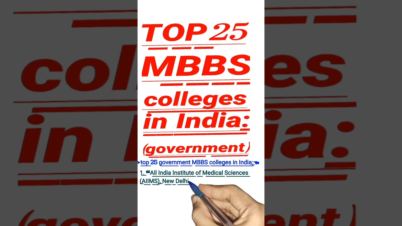 "Top 25 Government MBBS Colleges in India | Best Medical Colleges 2024"