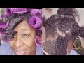 Silky Rollerset on Natural Hair