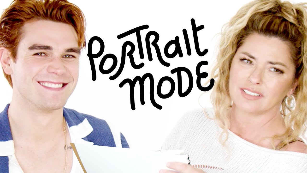 KJ Apa & Shania Twain Draw Each Other's Portraits | Portrait Mode | Harper's BAZAAR