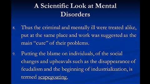 PSY502||LECTURE #27 & 28|| SHORT VIDEO||Scientific Look At Mental Disorders