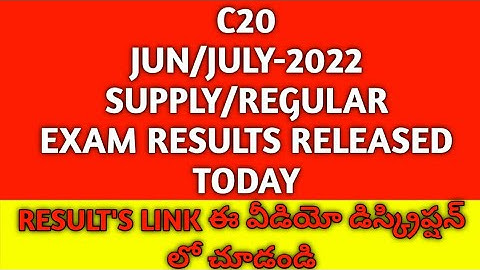 C20-JUN/JULY-2022 # 1st year-3rd-4th Sem RESULT