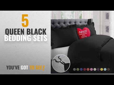 top-10-queen-black-bedding-sets-[2018]:-nestl-bedding-duvet-cover,-protects-and-covers-your