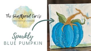 Sparkly Blue Pumpkin (Glass & Resin Art Tutorial)