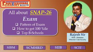 All about SNAP Exam I Rajesh Sir IIMLucknow