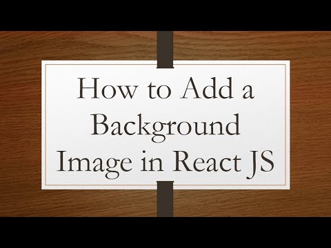 How to Add a Background Image in React JS