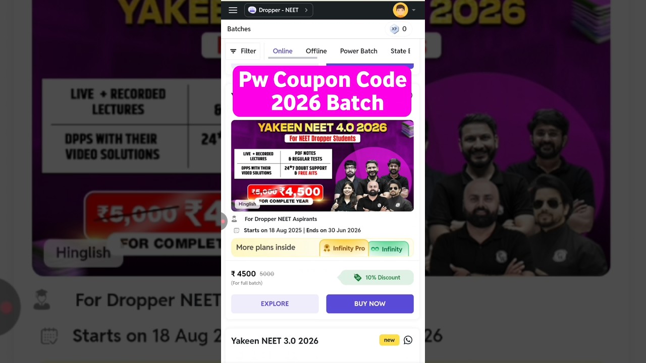 Pw Coupon Code 2026 Batch Pw Coupon Code Pw Batch Coupon Code 